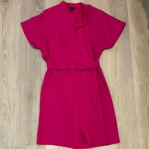 Ann Taylor Hot Pink Belted Mini Dress